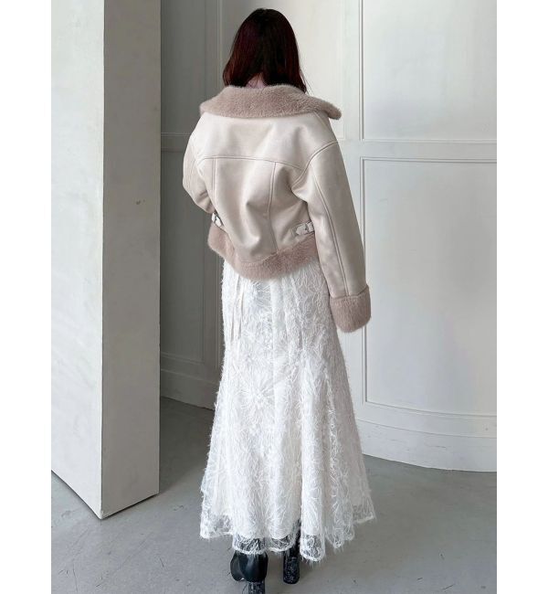 MERCURYDUO「シャギーエンブロイダリースカート」|スカート|