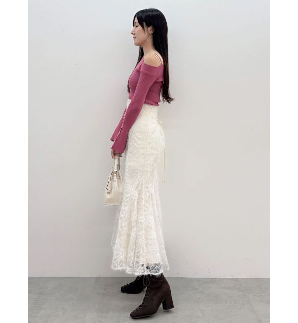 MERCURYDUO「シャギーエンブロイダリースカート」|スカート|