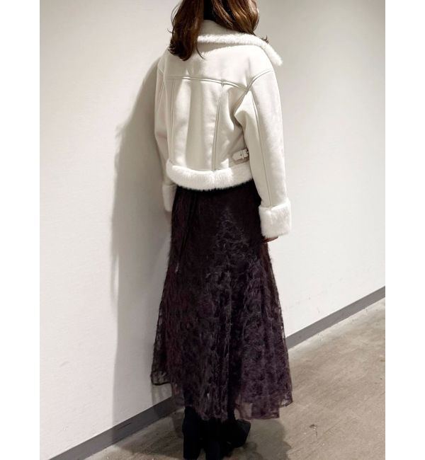 MERCURYDUO「シャギーエンブロイダリースカート」|スカート|