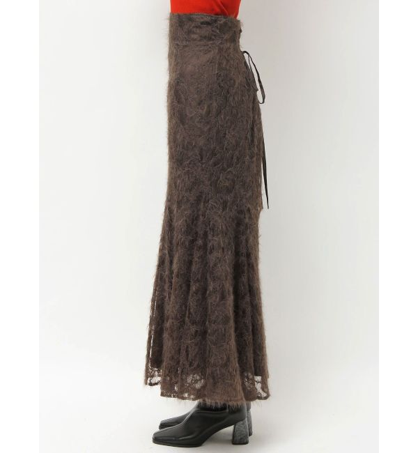 MERCURYDUO「シャギーエンブロイダリースカート」|スカート|