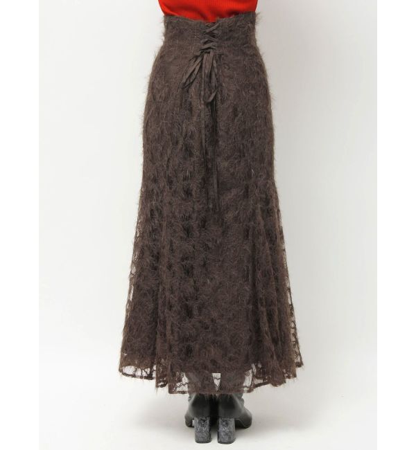 MERCURYDUO「シャギーエンブロイダリースカート」|スカート|
