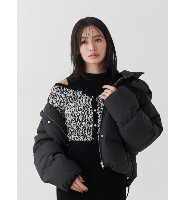 MERCURYDUO「ツイードニットカーデドッキングマーメイドニットワンピース」|ワンピース|