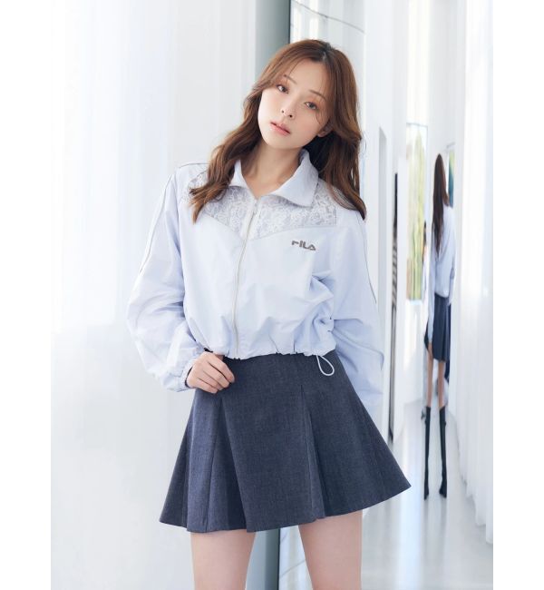 MERCURYDUO「【FILA別注】レース切替トラックジャケット」|ブルゾン・スタジャン|アイスブルー