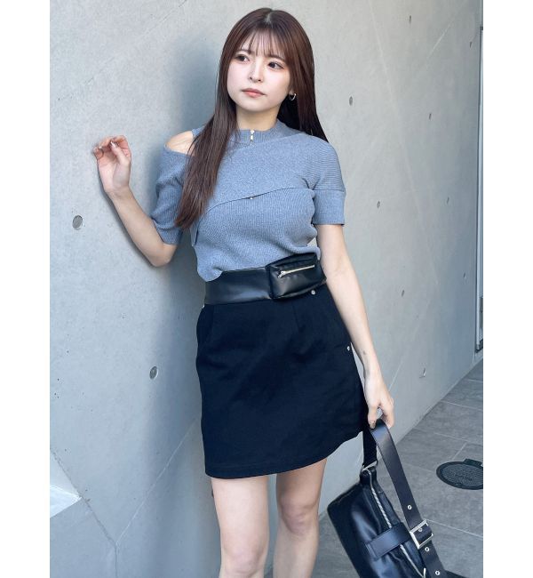 MURUA「フェイクレザーミニポケットミニスカート」|スカート|