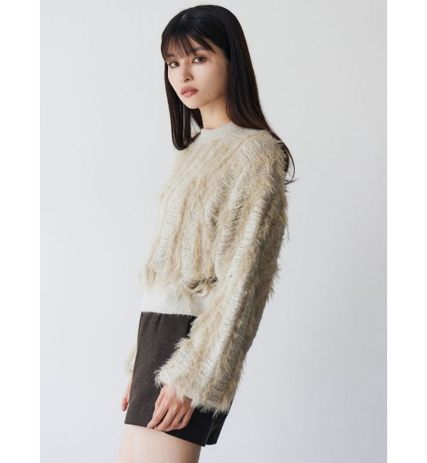 MURUA「バイカラーシャギーニット」|ニット・セーター|