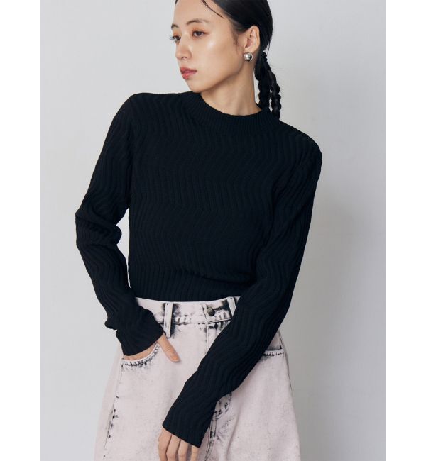 MURUA「ウェーブニット」|ニット・セーター|ブラック