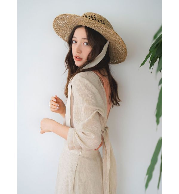 Ungrid「バックリボンフレアワンピース」|ワンピース|