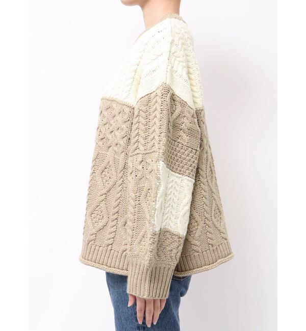 Ungrid「【WEB限定】パッチワークケーブルニット」|ニット・セーター|