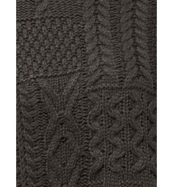 Ungrid「【WEB限定】パッチワークケーブルニット」|ニット・セーター|