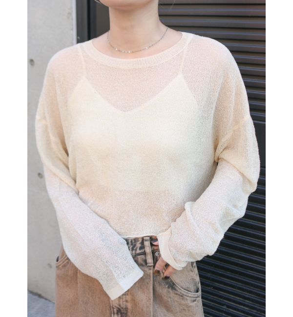 Ungrid「シアーショートニット」|ニット・セーター|