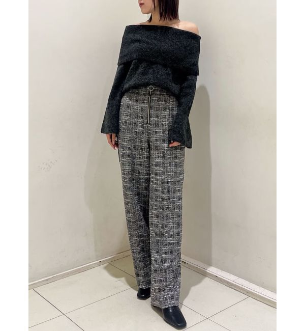 LAGUNAMOON「カットツイードフロントZIPパンツ」|その他|