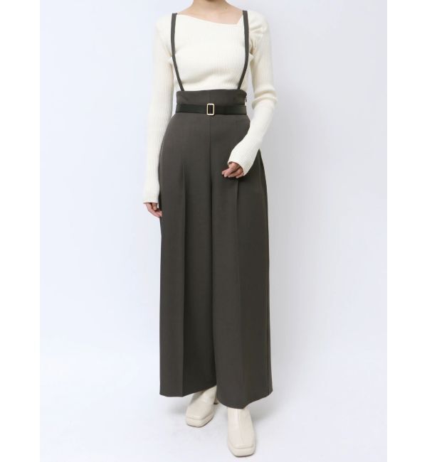 LAGUNAMOON「バイカラーベルトサスペンダーパンツ」|その他|