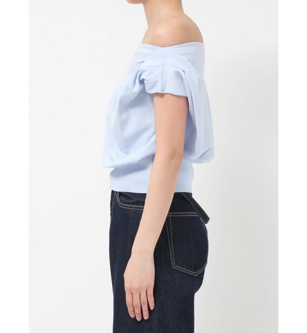 LAGUNAMOON「オフショルリボンドレープニット」|ニット・セーター|