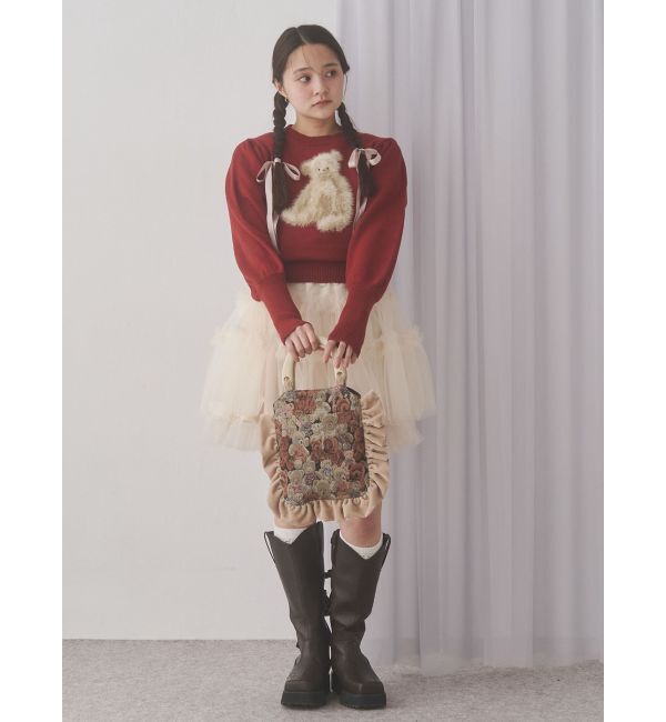 merry jenny「bearジャガードハンドバッグ」|ハンドバッグ|