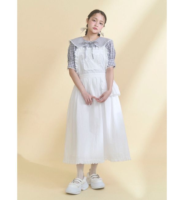 merry jenny「ギンガムパフスリーブブラウス」|シャツ・ブラウス|
