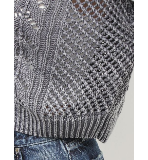 GYDA「2WAYメッシュブリーチニットトップス」|ニット・セーター|