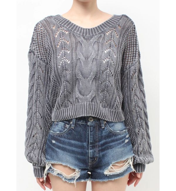 GYDA「2WAYメッシュブリーチニットトップス」|ニット・セーター|