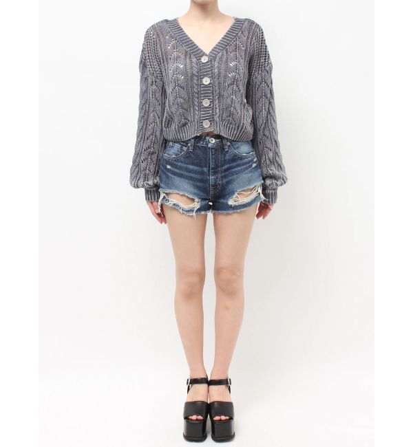 GYDA「2WAYメッシュブリーチニットトップス」|ニット・セーター|