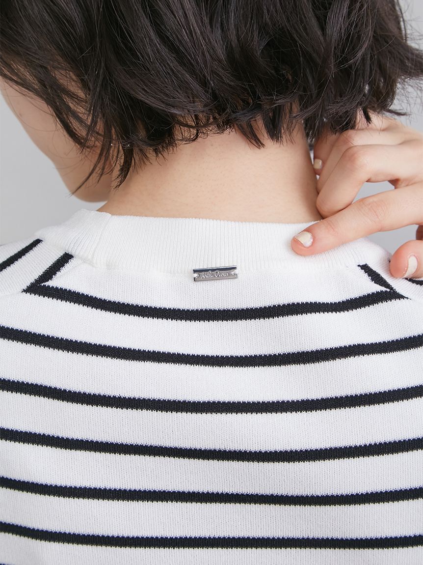 Mila Owen「【WEB限定カラー】２ＷＡＹ衿取り外しポロニットプルオーバー」|ニット・セーター|