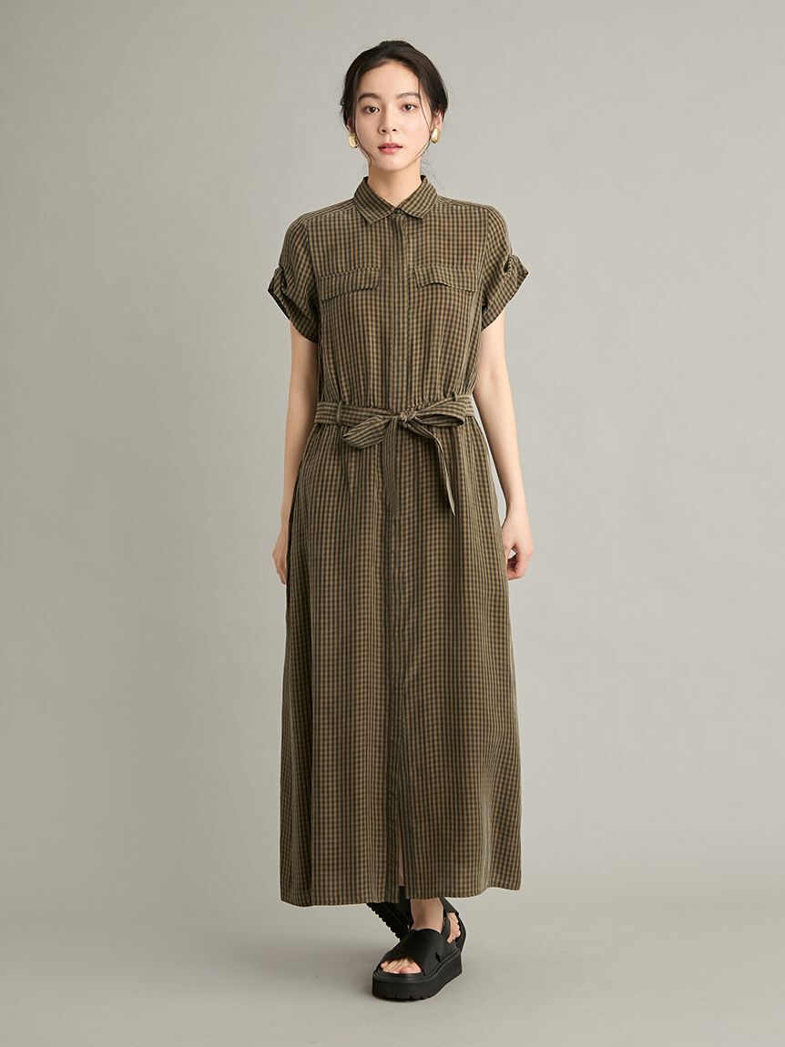 Mila Owen「【ウォッシャブル】シャツナローワンピース」|ワンピース|