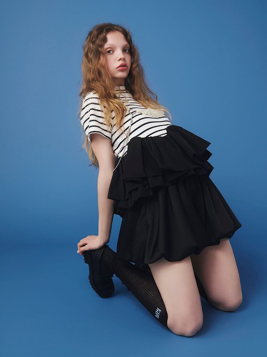 FURFUR「フラワーモチーフパールハーネス」|ベルト|