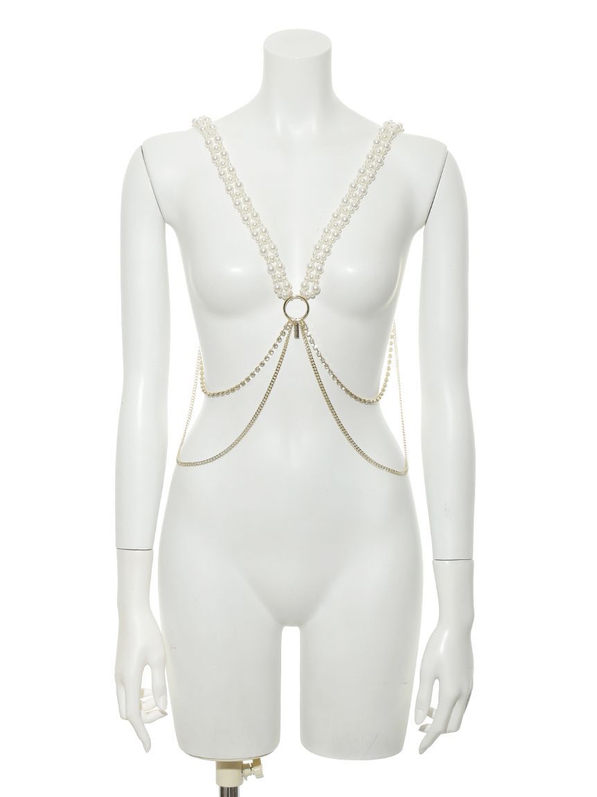 FURFUR「フラワーモチーフパールハーネス」|ベルト|