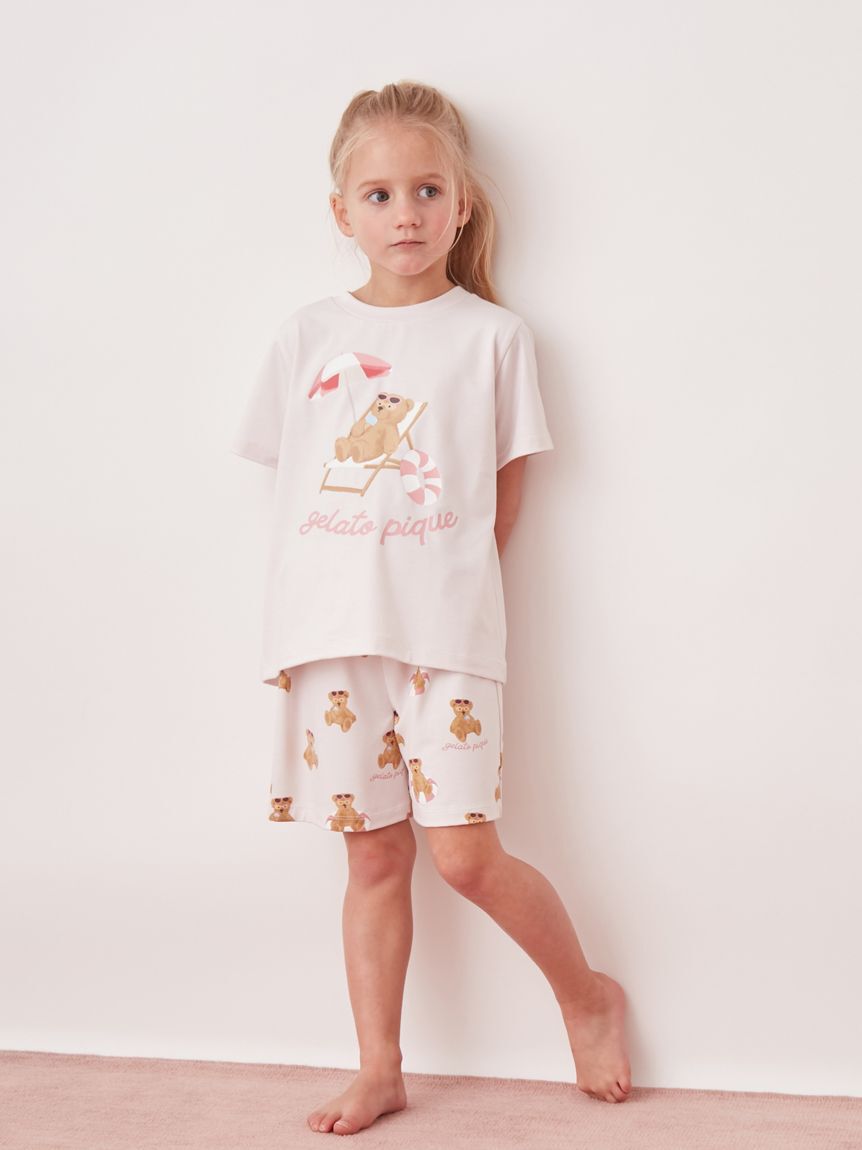 GELATO PIQUE KIDS & BABY「【KIDS】【接触冷感】サマーベアワンポイントTシャツ」|ルームウェア|