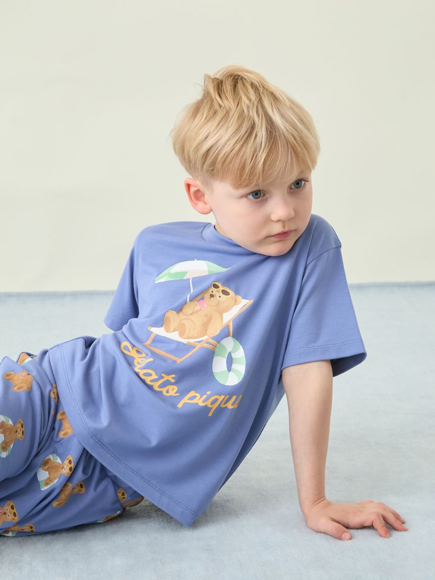 GELATO PIQUE KIDS & BABY「【KIDS】【接触冷感】サマーベアワンポイントTシャツ」|ルームウェア|