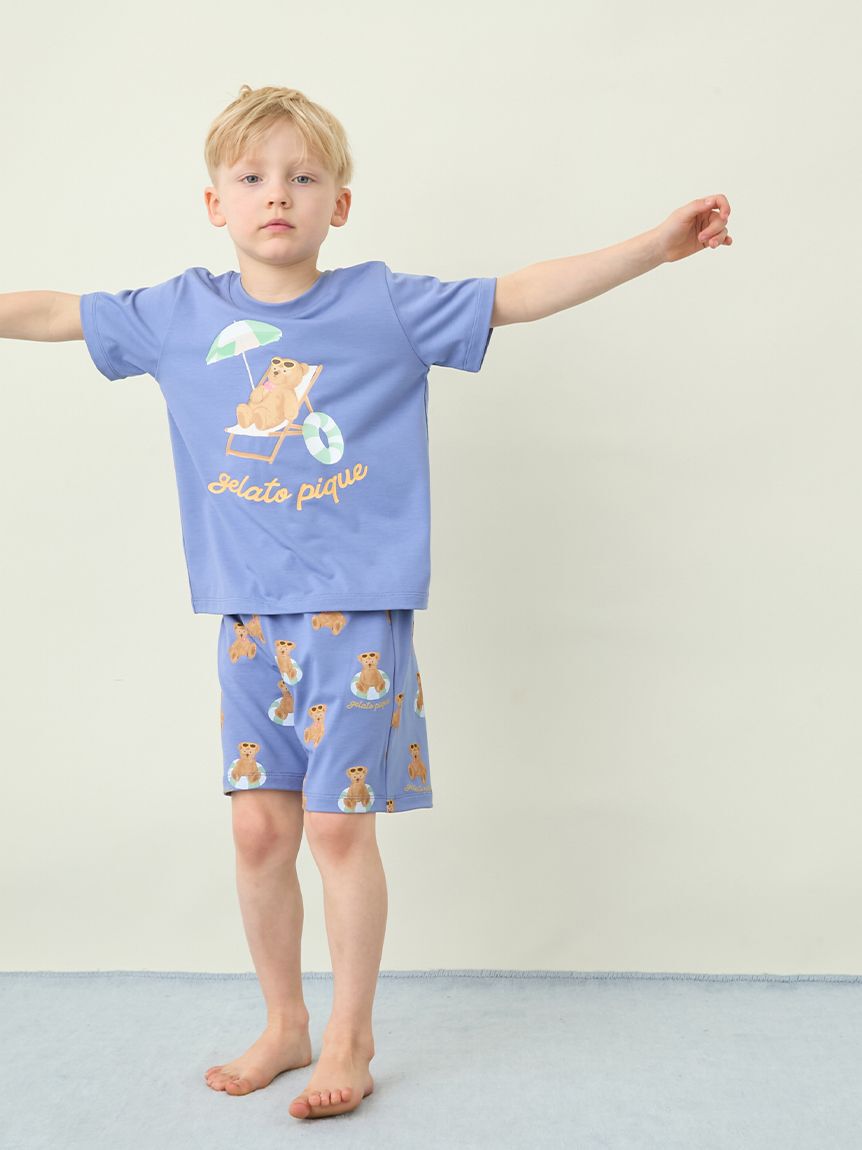 GELATO PIQUE KIDS & BABY「【KIDS】【接触冷感】サマーベアワンポイントTシャツ」|ルームウェア|