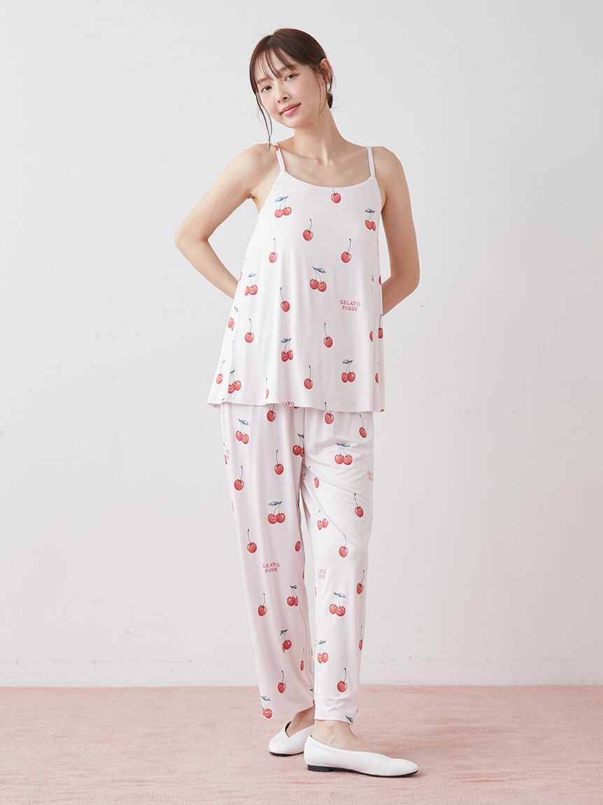 gelato pique「【接触冷感】フルーツ3柄カップインキャミソール」|ルームウェア|