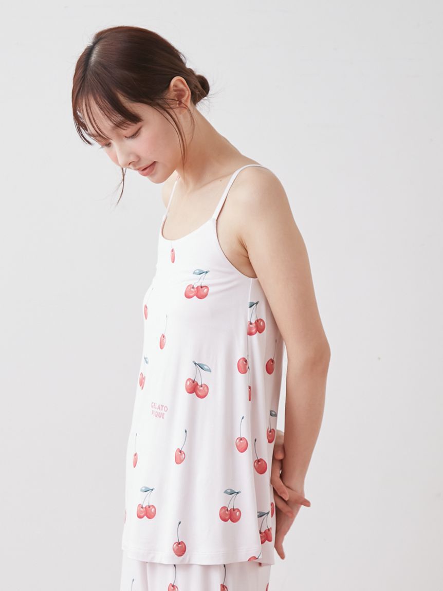 gelato pique「【接触冷感】フルーツ3柄カップインキャミソール」|ルームウェア|