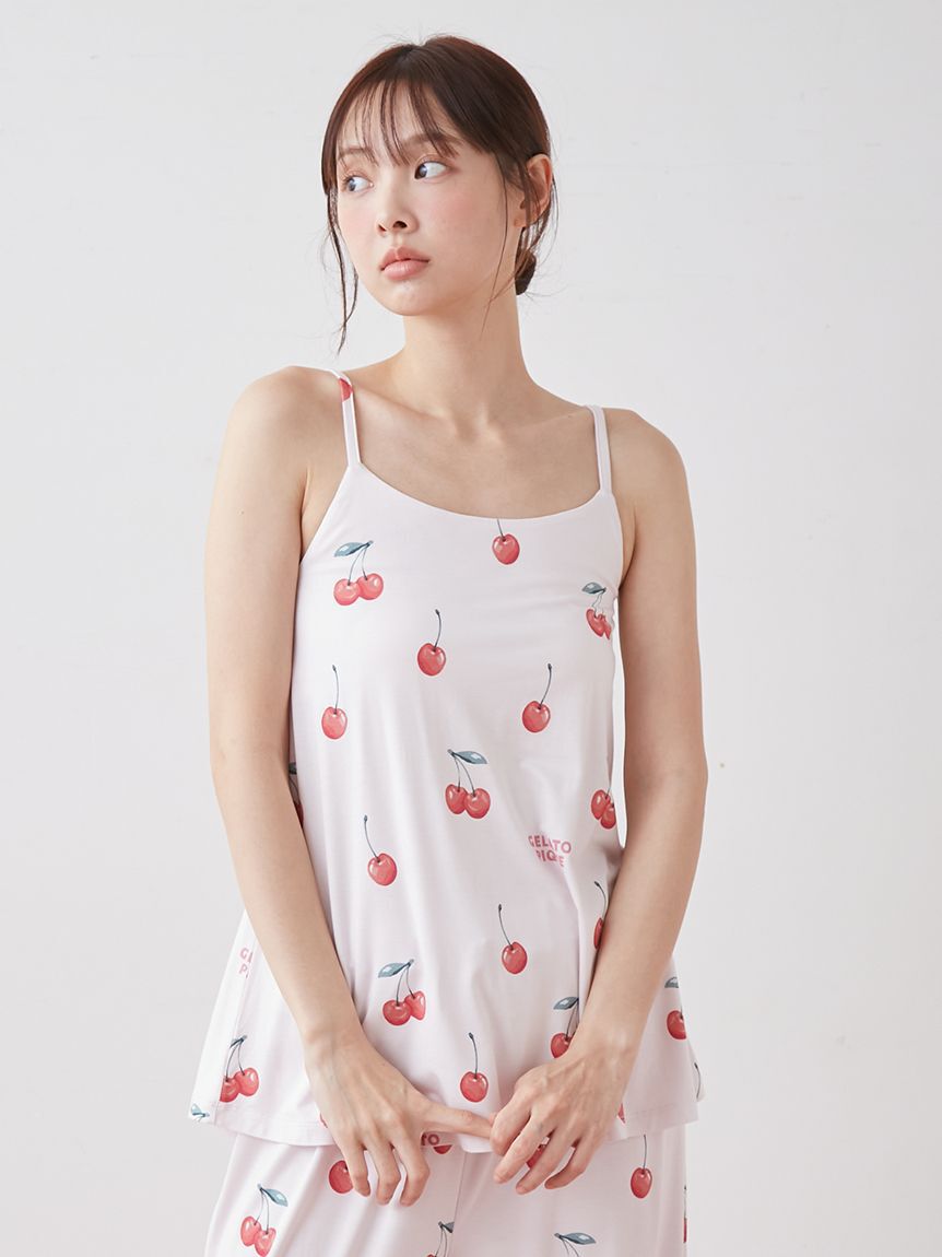 gelato pique「【接触冷感】フルーツ3柄カップインキャミソール」|ルームウェア|