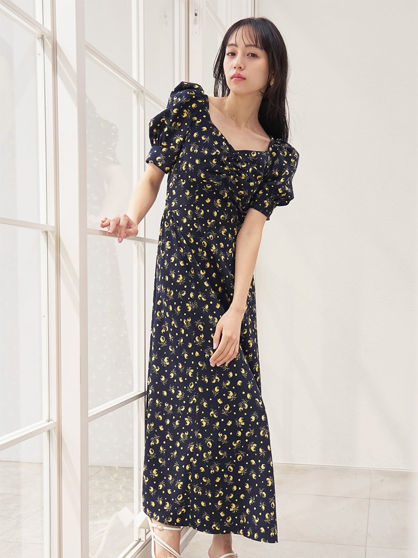 SNIDEL「【販路限定サイズあり】Sustainableフルーツプリントワンピース」|ワンピース|