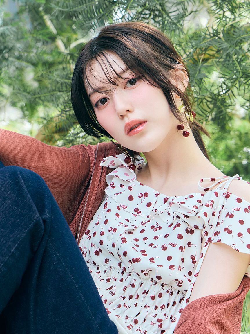 SNIDEL「フルーツピアス」|ピアス|RED