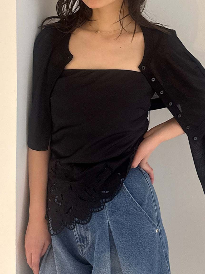 SNIDEL「ベーシックコンパクトシアーカーディガン」|カーディガン|