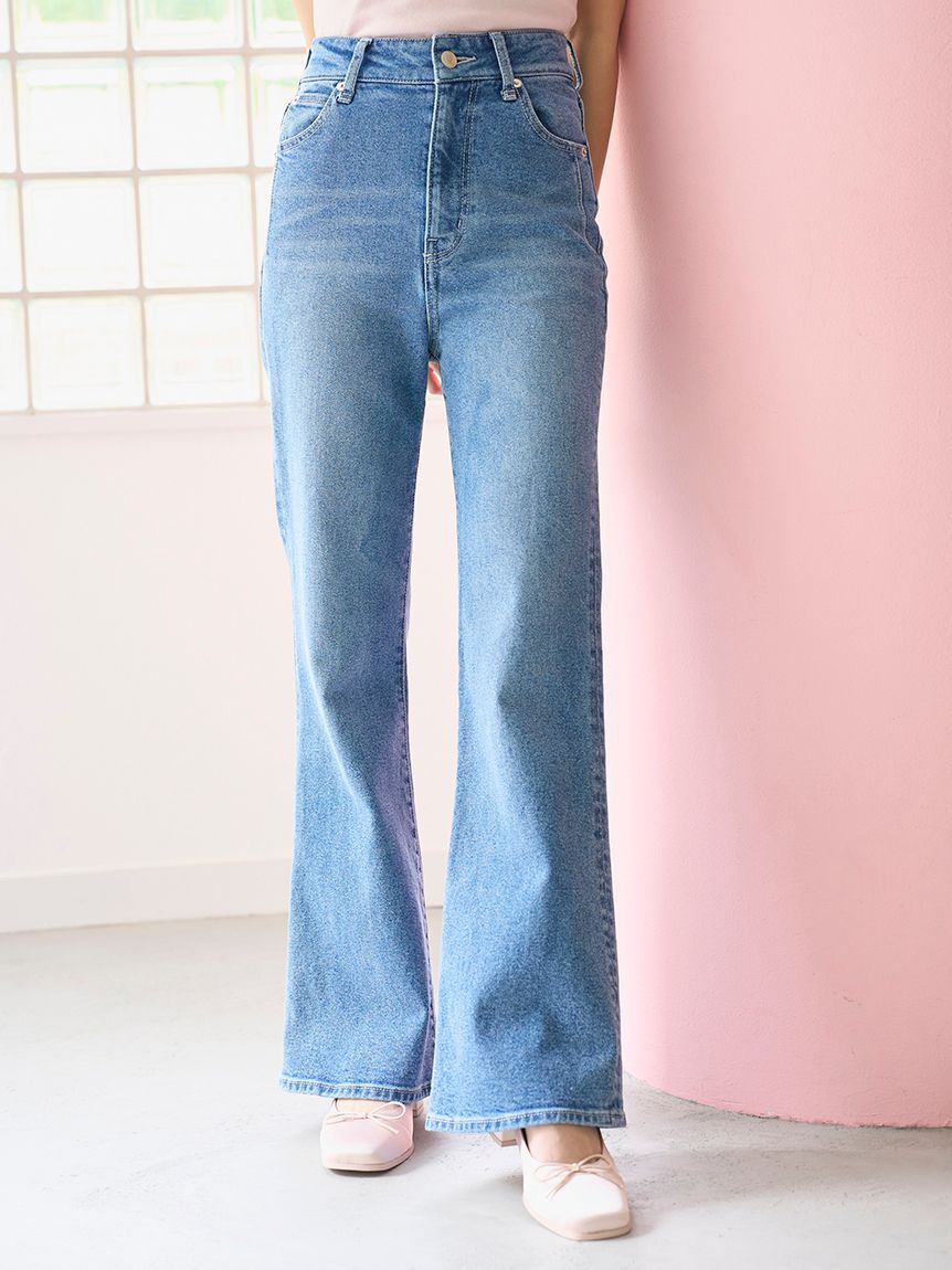 SNIDEL「【STYLE UP PANTS】フレアデニム」|デニム|