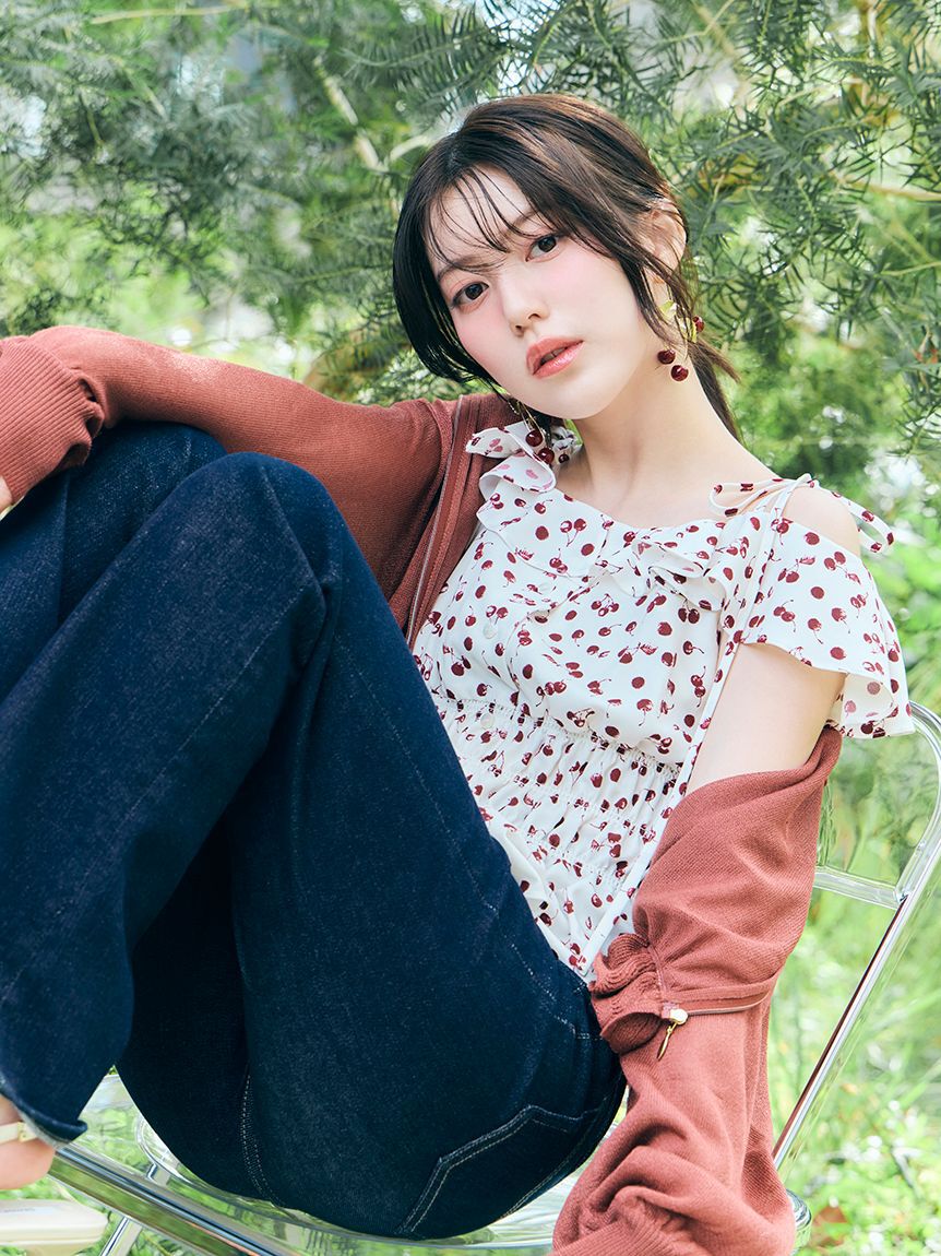 SNIDEL「【STYLE UP PANTS】フレアデニム」|デニム|