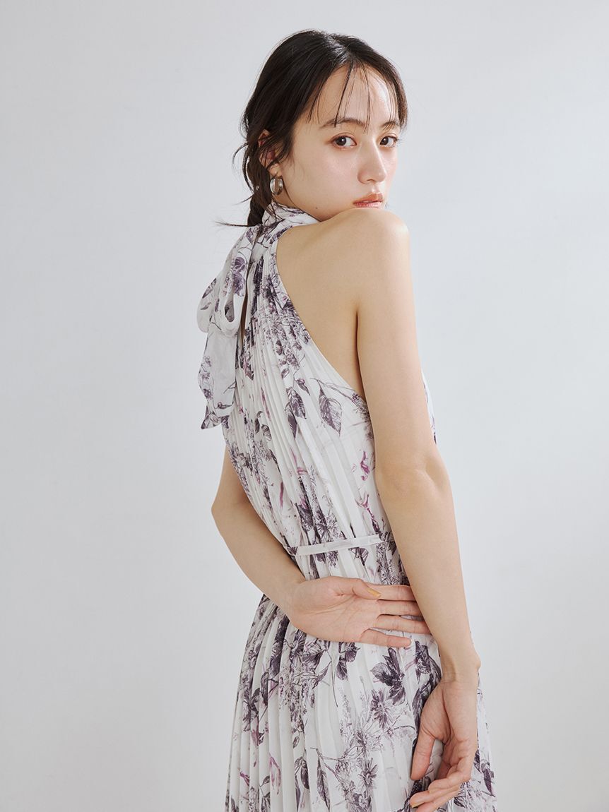 FRAY I.D「2wayプリーツホルターネックワンピース」|ワンピース|