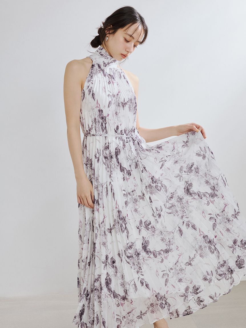 FRAY I.D「2wayプリーツホルターネックワンピース」|ワンピース|FLOWER