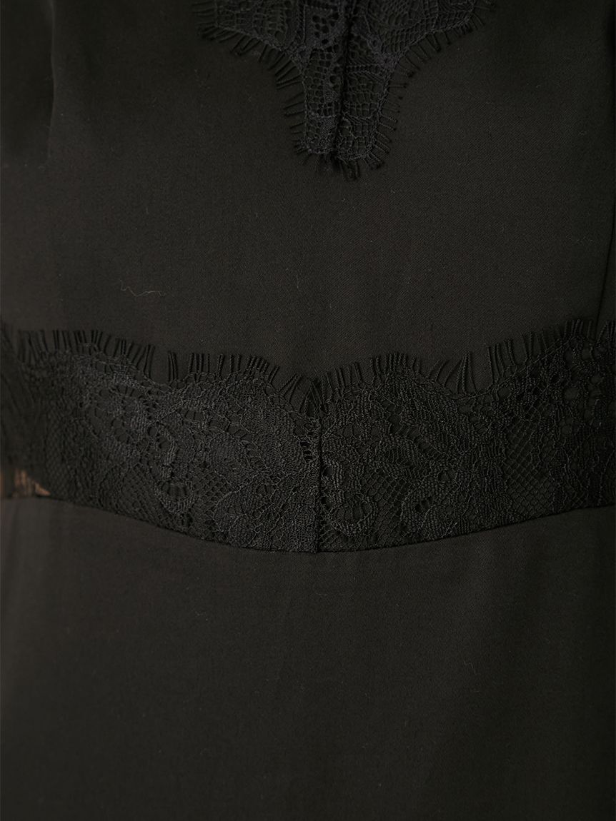 FRAY I.D「サイドカッティングレーストリムキャミワンピース」|ワンピース|