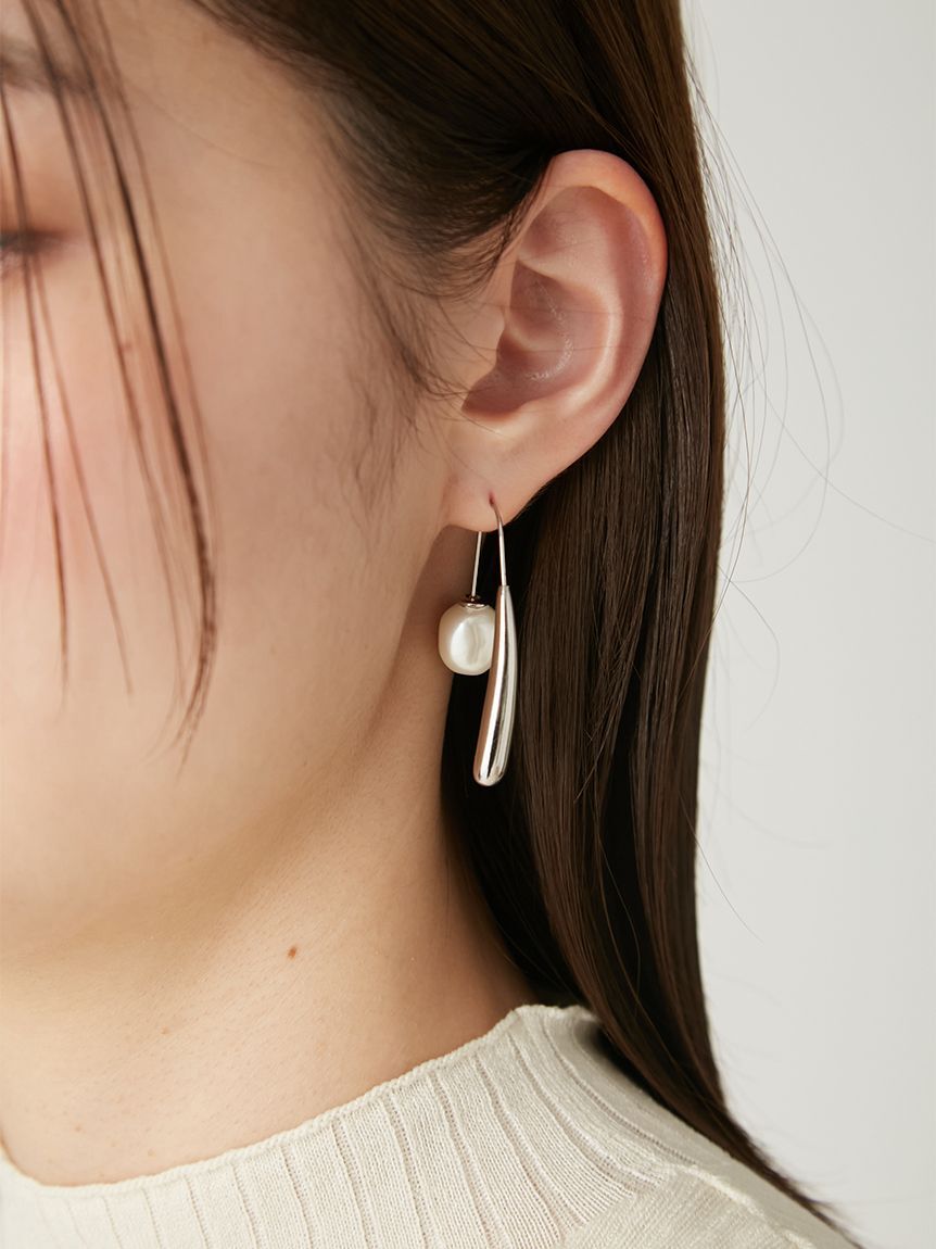 FRAY I.D「パールフープピアス」|ピアス|