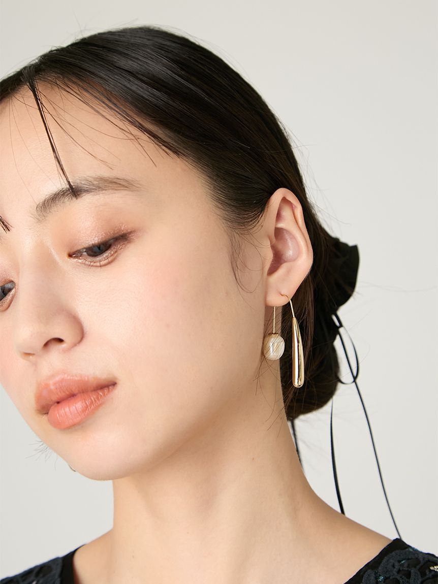 FRAY I.D「パールフープピアス」|ピアス|