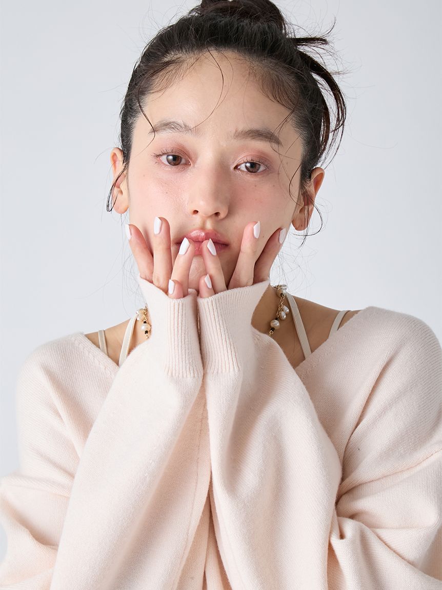 LILY BROWN「【WEB限定カラー】カシミヤブレンドニットセットサテンミニワンピース」|ワンピース|