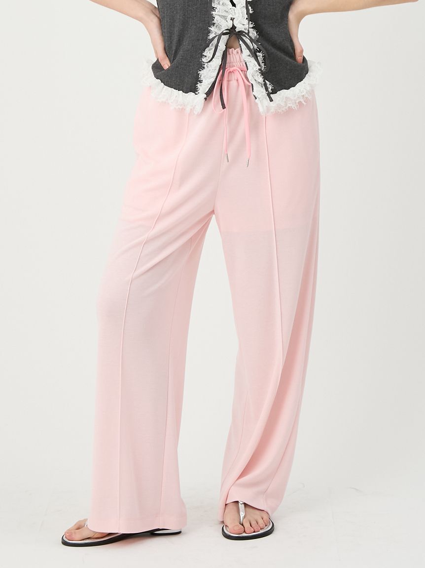 LILY BROWN「【LUMISHADE】カットロングパンツ」|チノ|