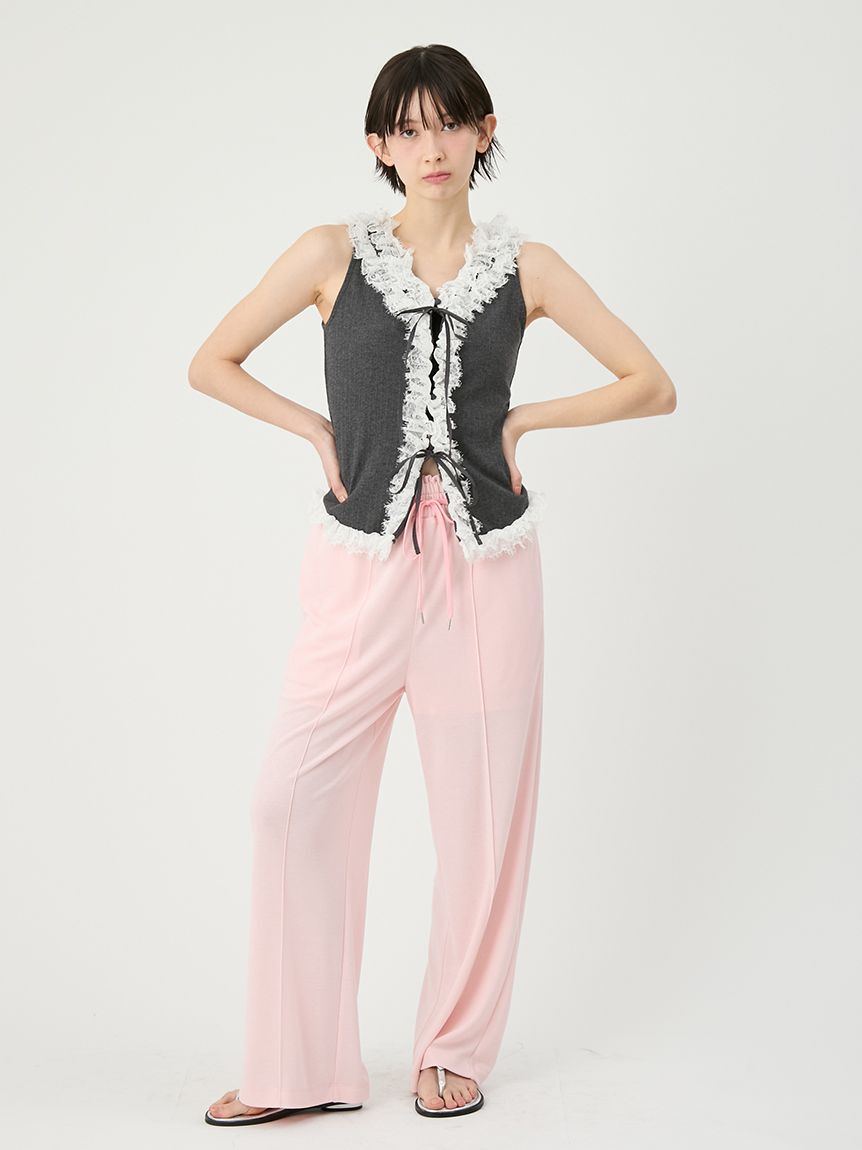 LILY BROWN「【LUMISHADE】カットロングパンツ」|チノ|