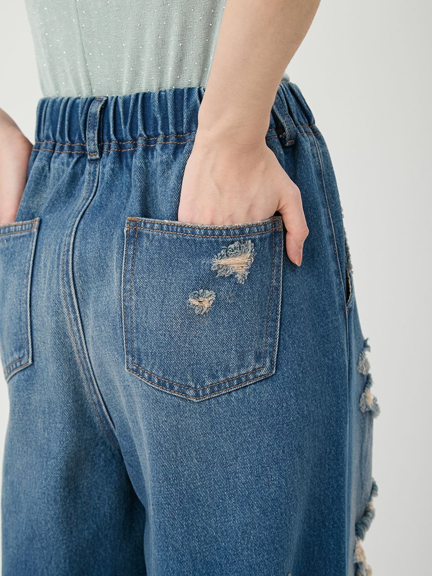 LILY BROWN「ワイドレッグリラックスデニムパンツ」|デニム|