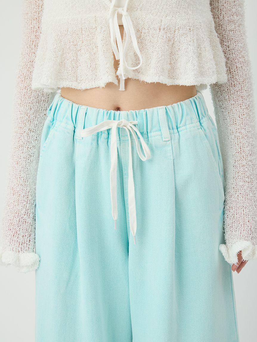 LILY BROWN「ワイドレッグリラックスデニムパンツ」|デニム|