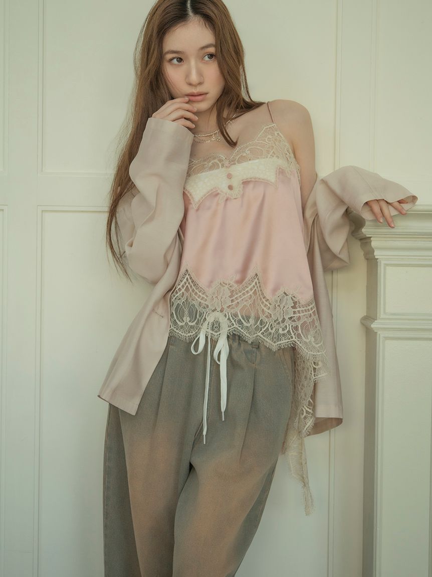 LILY BROWN「ワイドレッグリラックスデニムパンツ」|デニム|