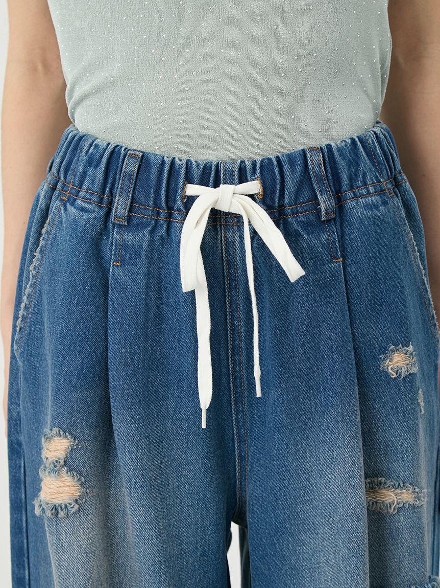 LILY BROWN「ワイドレッグリラックスデニムパンツ」|デニム|