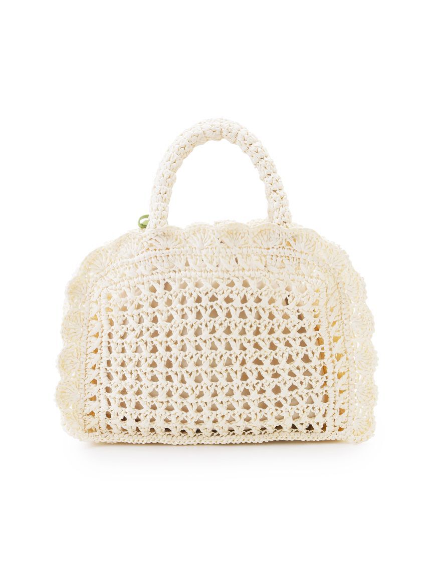 LILY BROWN「フラワーチャーム付きラッフルかごバッグ」|かごバッグ|